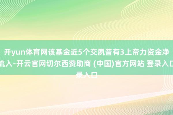 开yun体育网该基金近5个交夙昔有3上帝力资金净流入-开云官网切尔西赞助商 (中国)官方网站 登录入口