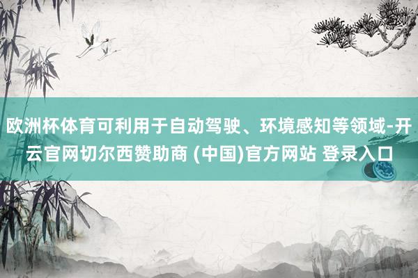 欧洲杯体育可利用于自动驾驶、环境感知等领域-开云官网切尔西赞助商 (中国)官方网站 登录入口