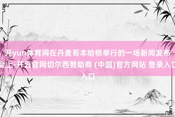 开yun体育网　　在丹麦哥本哈根举行的一场新闻发布会上-开云官网切尔西赞助商 (中国)官方网站 登录入口
