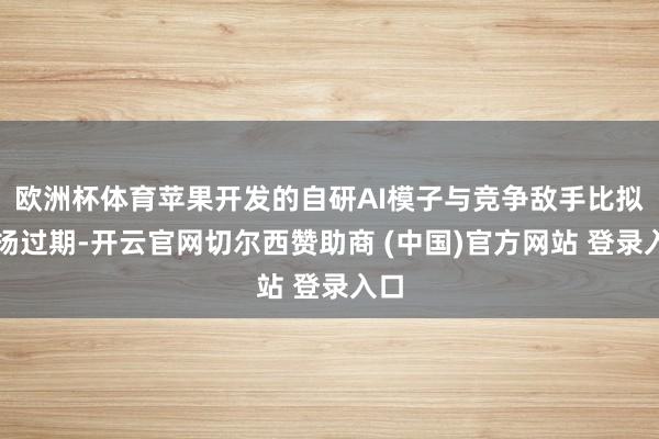 欧洲杯体育苹果开发的自研AI模子与竞争敌手比拟发扬过期-开云官网切尔西赞助商 (中国)官方网站 登录入口