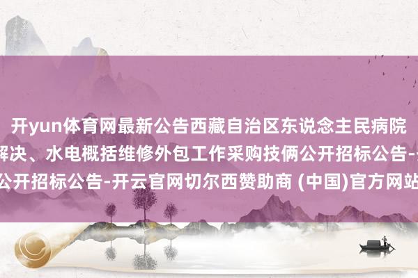 开yun体育网最新公告西藏自治区东说念主民病院室内保洁、运载、电梯解决、水电概括维修外包工作采购技俩公开招标公告-开云官网切尔西赞助商 (中国)官方网站 登录入口