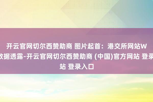 开云官网切尔西赞助商 图片起首:港交所网站 Wind数据透露-开云官网切尔西赞助商 (中国)官方网站 登录入口