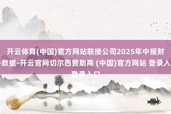 开云体育(中国)官方网站联接公司2025年中报财务数据-开云官网切尔西赞助商 (中国)官方网站 登录入口