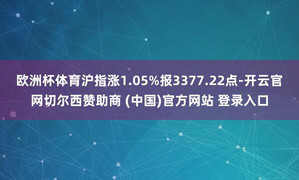 欧洲杯体育沪指涨1.05%报3377.22点-开云官网切尔西赞助商 (中国)官方网站 登录入口