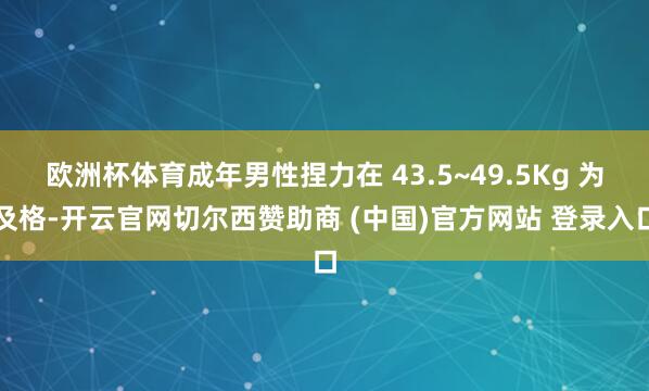欧洲杯体育成年男性捏力在 43.5~49.5Kg 为及格-开云官网切尔西赞助商 (中国)官方网站 登录入口