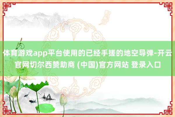 体育游戏app平台使用的已经手搓的地空导弹-开云官网切尔西赞助商 (中国)官方网站 登录入口
